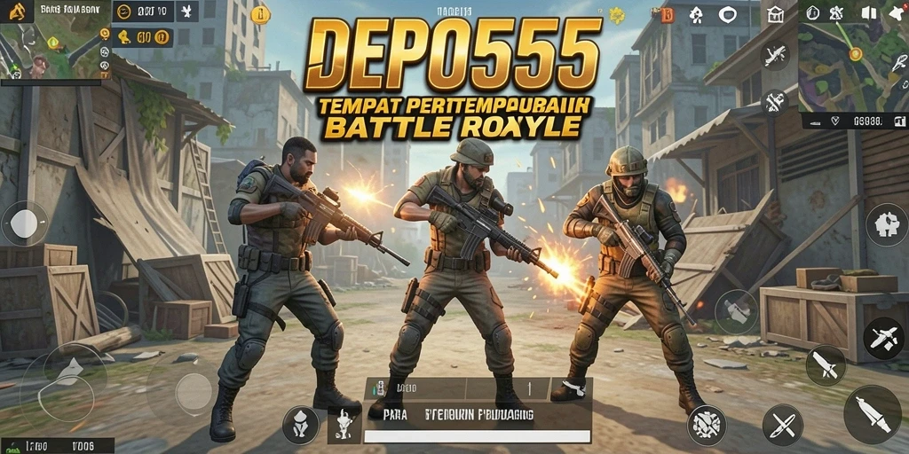 Tangkapan layar gameplay DEPO555 dengan aksi pertempuran yang mendebarkan.