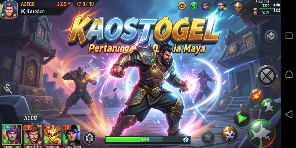Tampilan gameplay KAOSTOGEL yang intens dan mendebarkan.