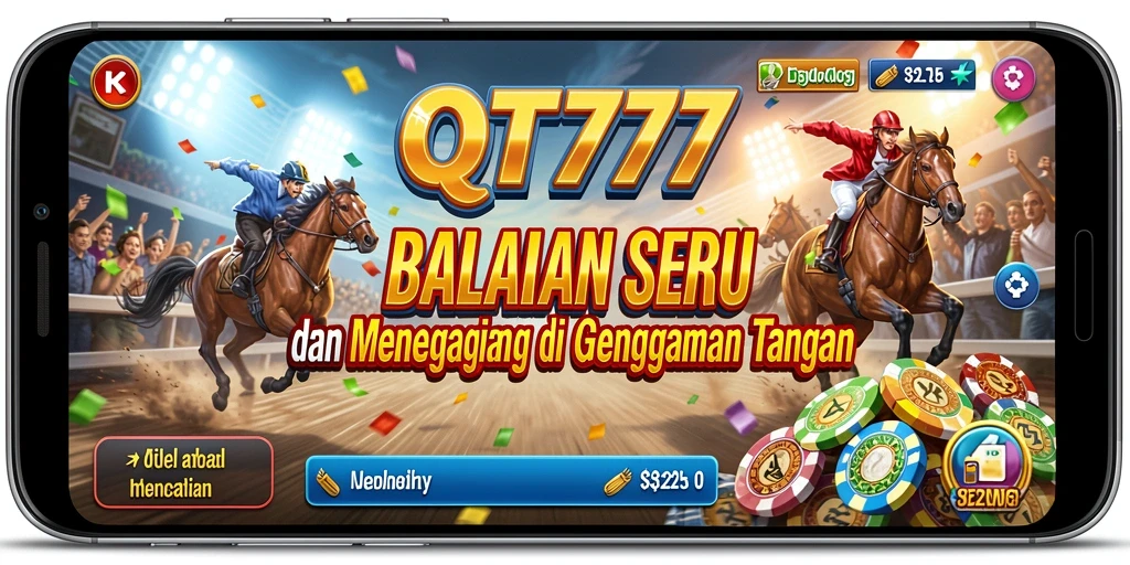 Screenshot QT777 menampilkan aksi balapan yang cepat dan seru.