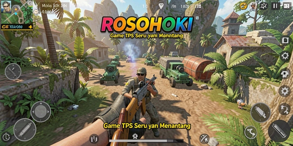 Tampilan gameplay penuh aksi dalam ROSOHOKI.