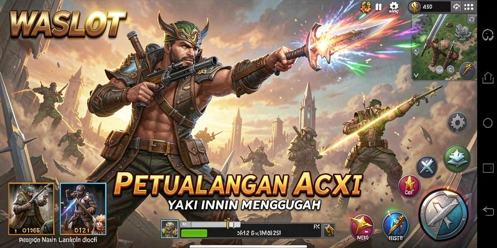 Screenshot gameplay WASLOT menampilkan aksi seru dalam pertempuran ARPG.